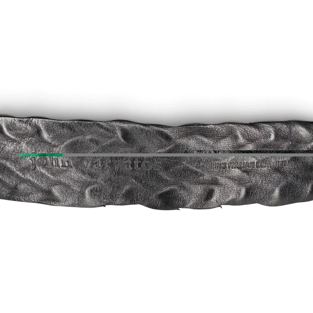 John Varvatos Braided Italian Leather Belt Black Size 34 Handmade In Italy